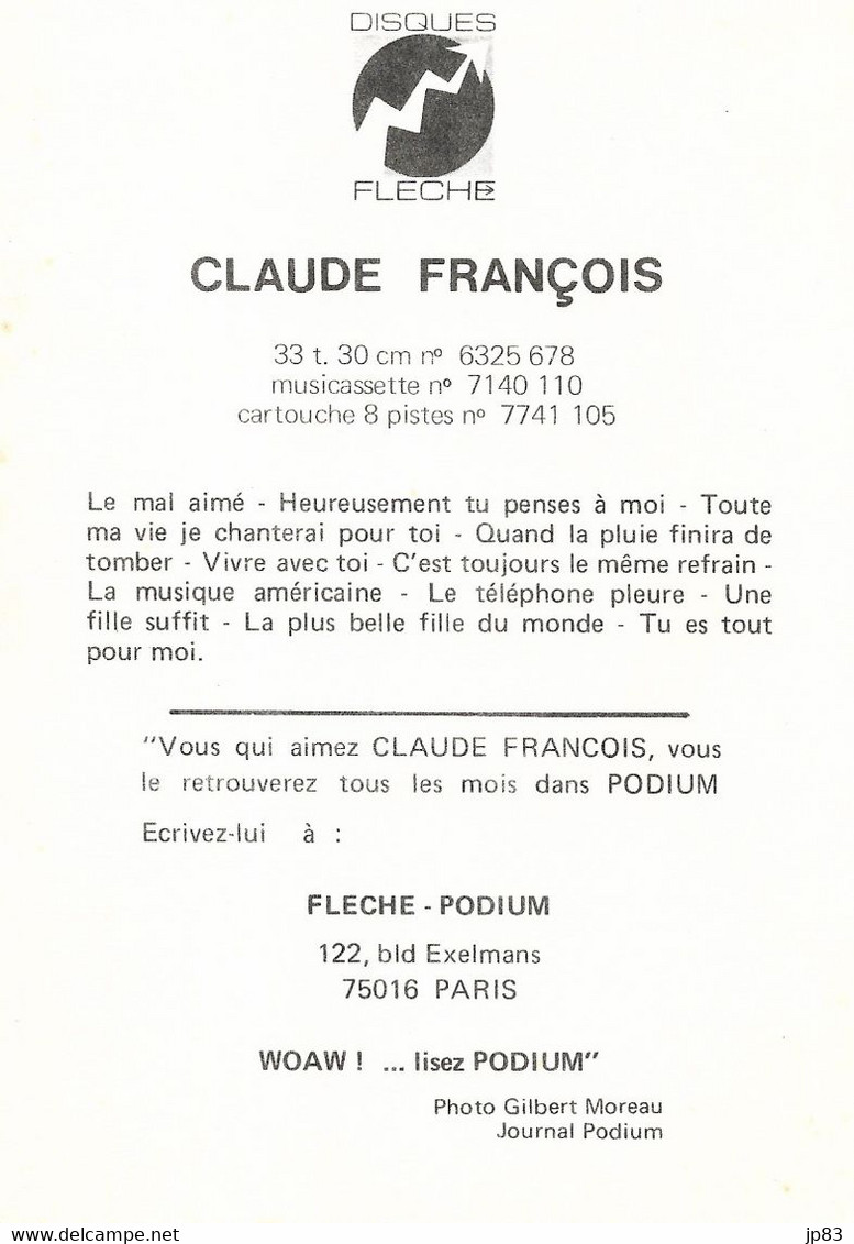 CLAUDE FRANCOIS - Artistes