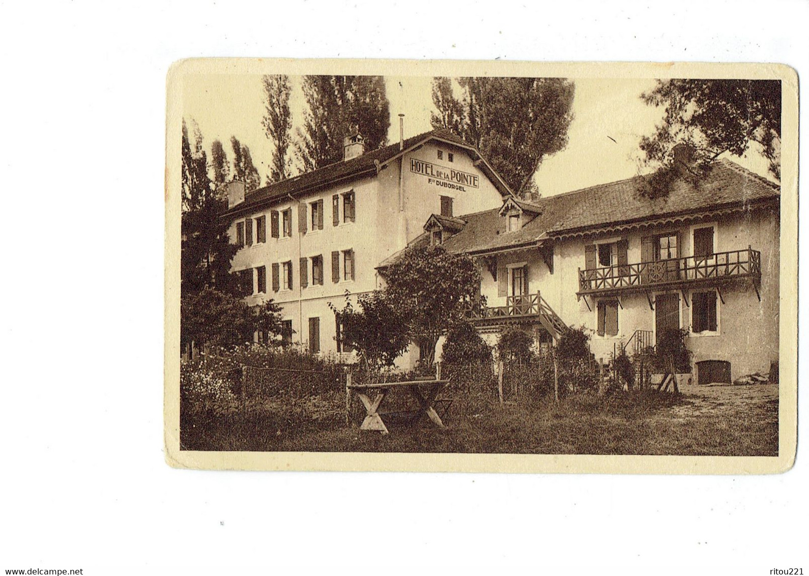 Cpa - 74 - Messery - HOTEL DE LA POINTE - Duborgel - Messery