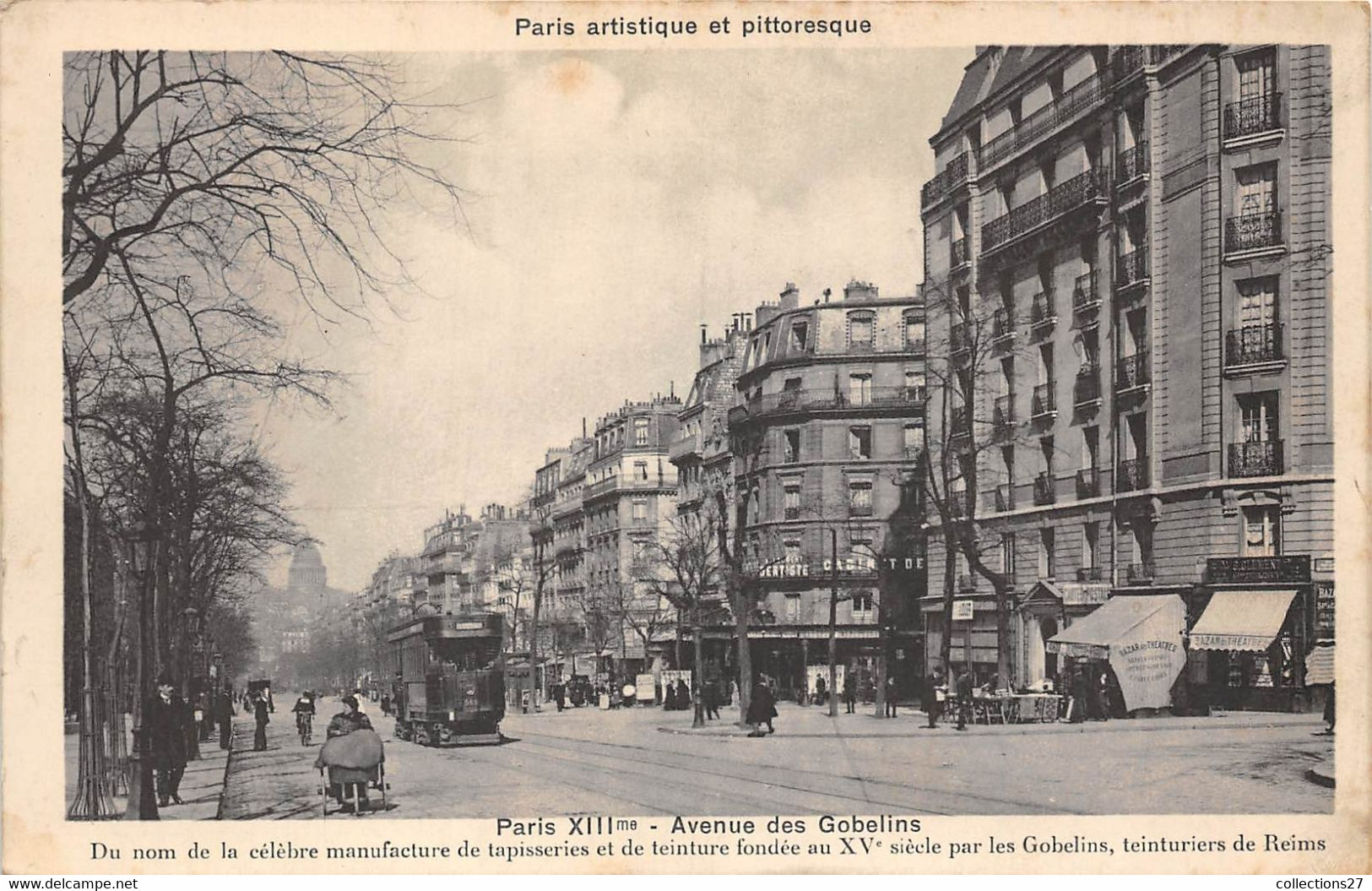 PARIS-75013-AVENUE DES GOBELINS- DU NON DE LA CELEBRE MANUFACTURE DE TAPISSERIES ET DE TEINTURE - Distretto: 13