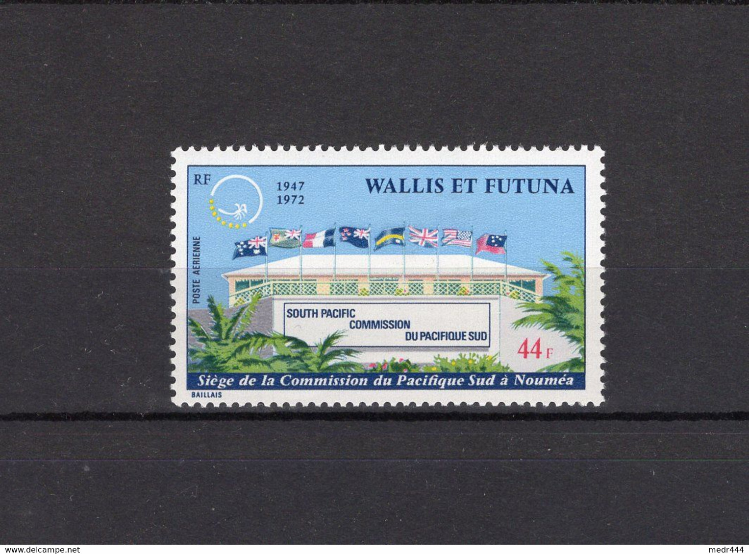 Wallis And Futuna 1972 - The 25th Anniversary Of The South Pacific Commission - Airmail Stamp - MNH**- Excellent Quality - Brieven En Documenten