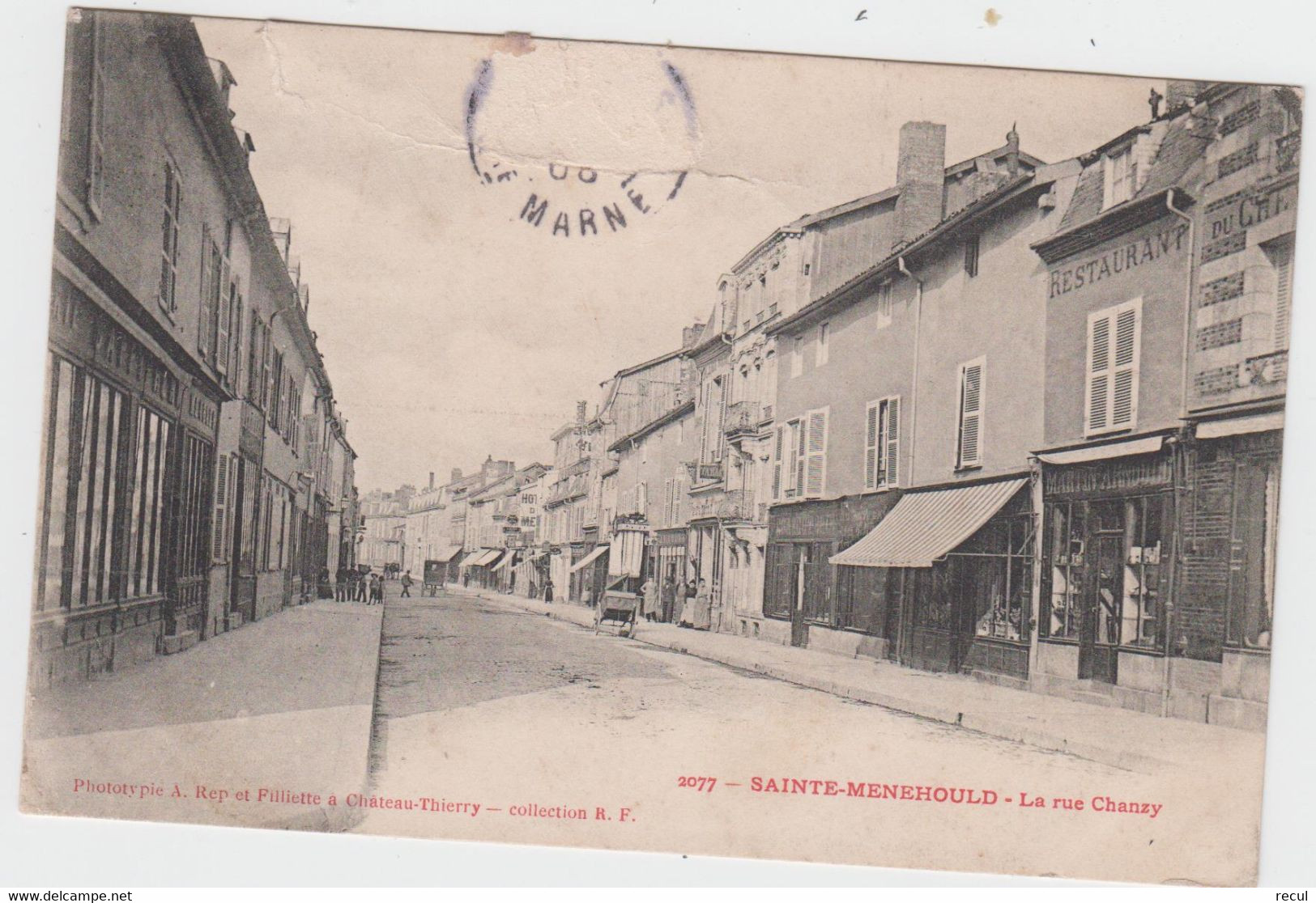 MARNE - 2077 - SAINTE MENEHOULD - La Rue Chanzy - Sainte-Menehould