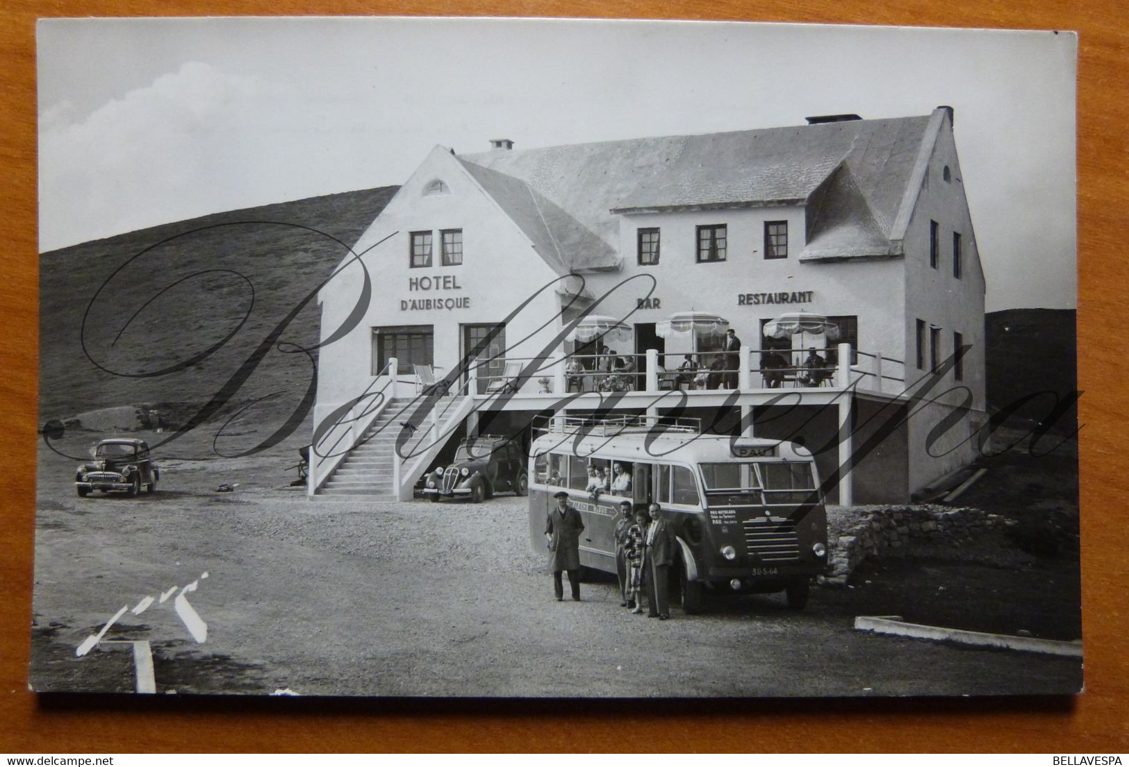 Le Col D'Aubisque-Hotel D64 Bar Restaurant .Pau Autocars 30-S-64  Fleche-Blue - Buses & Coaches