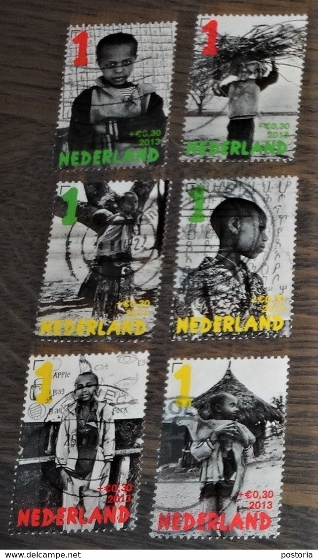 Nederland - NVPH - 3107a Tm 3107f - 2013 - Gebruikt - Kinderzegels - Laat Kinderen Leren - Used Stamps