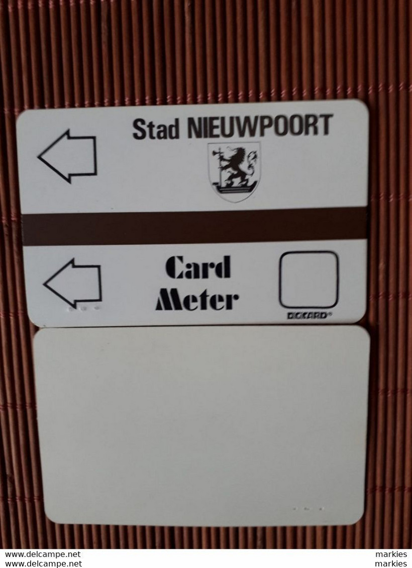 1 Parking Card Nieuwpoort Thin Carton Used Rare - Other & Unclassified