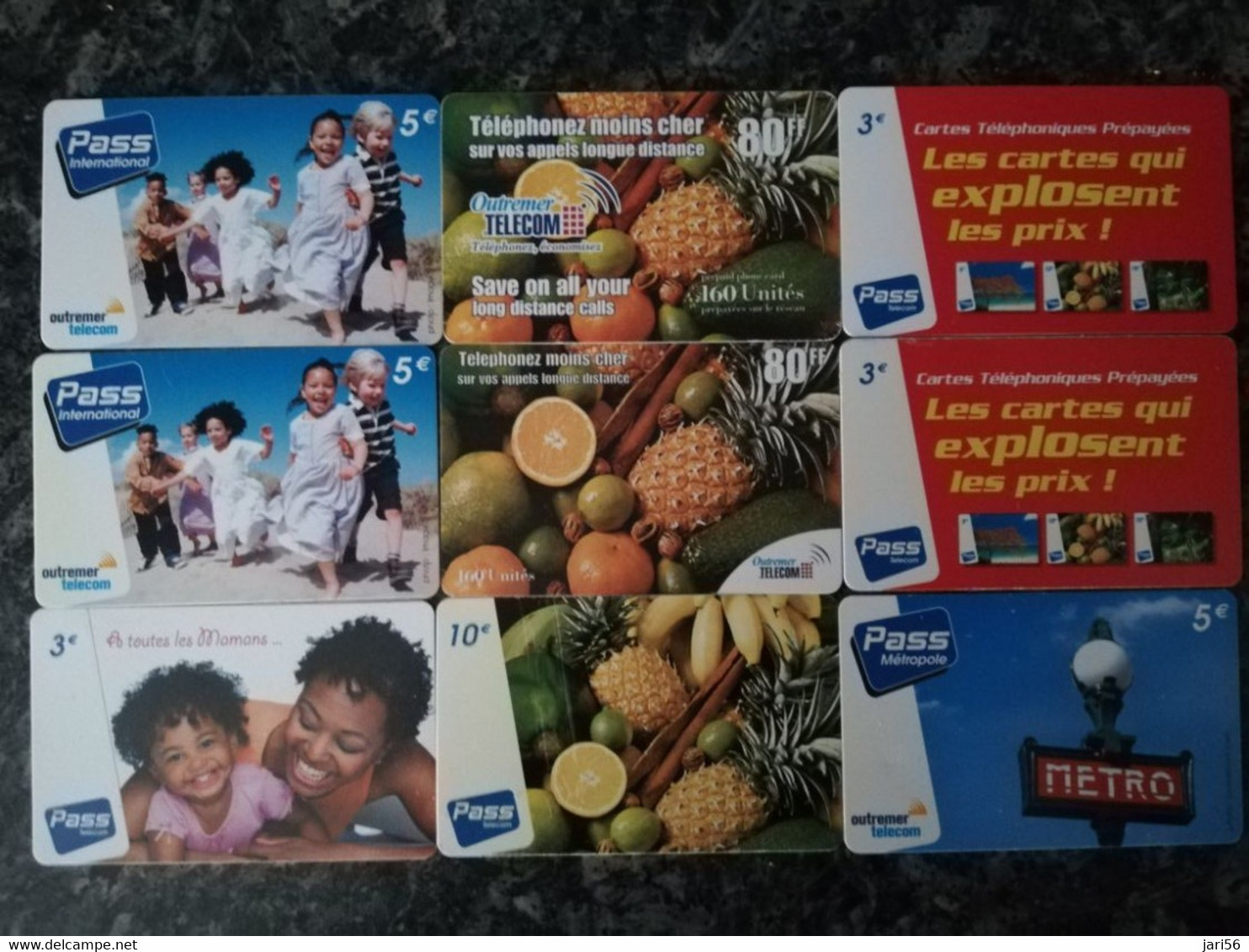 Caribbean Phonecard ST MARTIN FRENCH   OUTREMER TELECOM     9x DIFFERENT CARDS  FINE USED  **6100** - Antillas (Francesas)