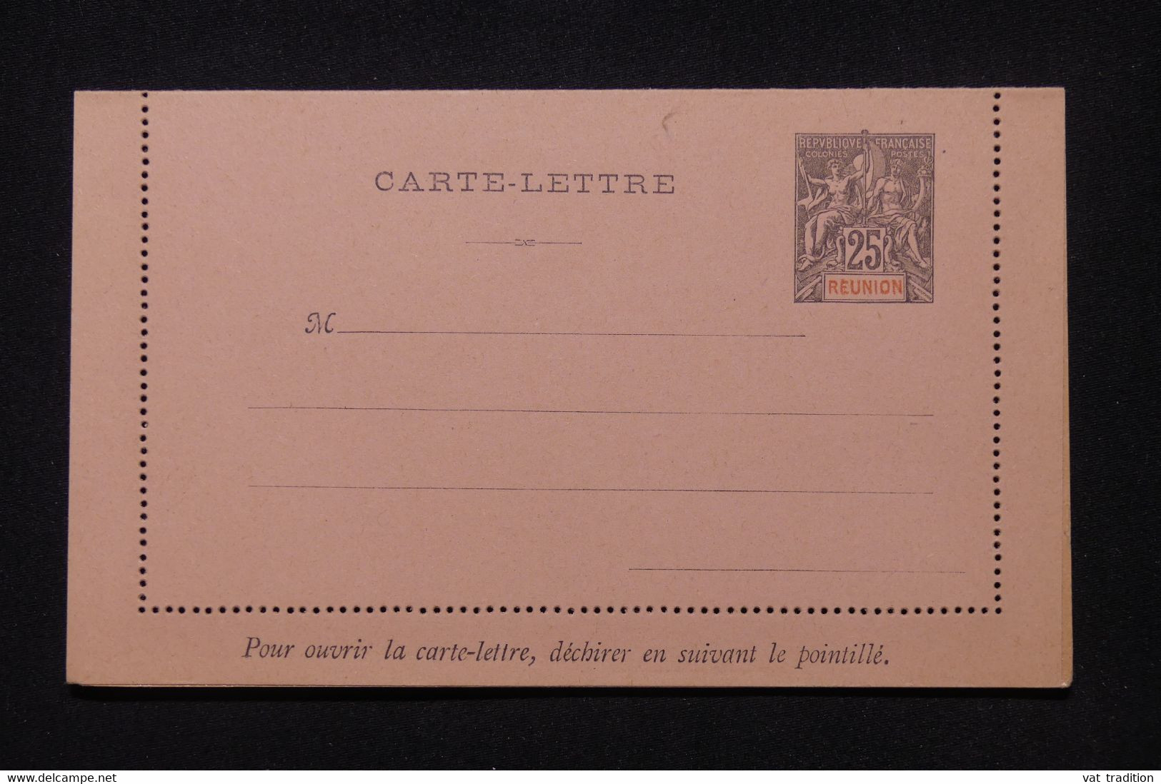 RÉUNION - Entier Postal Type Groupe Carte Lettre Papier Chamois Non Circulé - L 104998 - Lettres & Documents