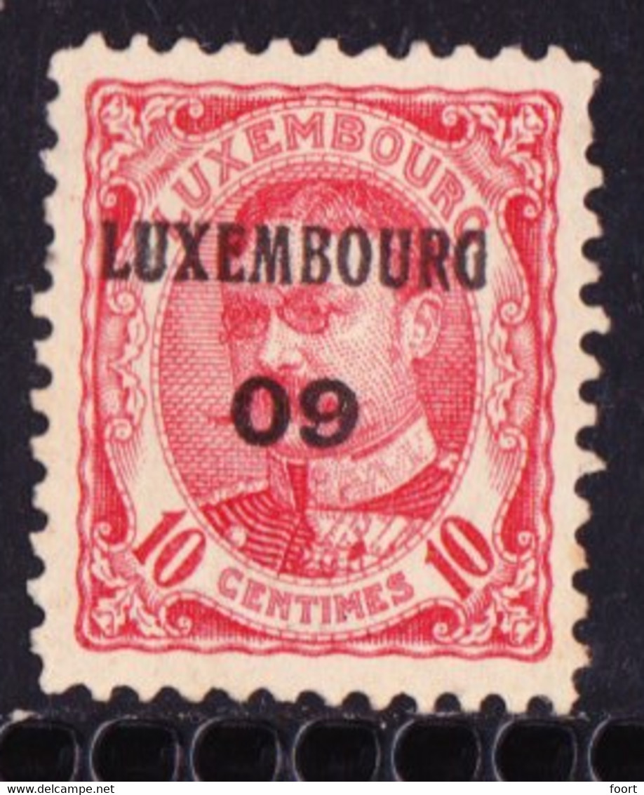 Luxemburg 1909 Prifix Nr. 66 - Vorausentwertungen