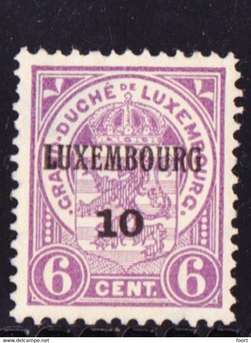 Luxemburg 1910  Prifix Nr. 71 Dunne Plek - Voorafgestempeld