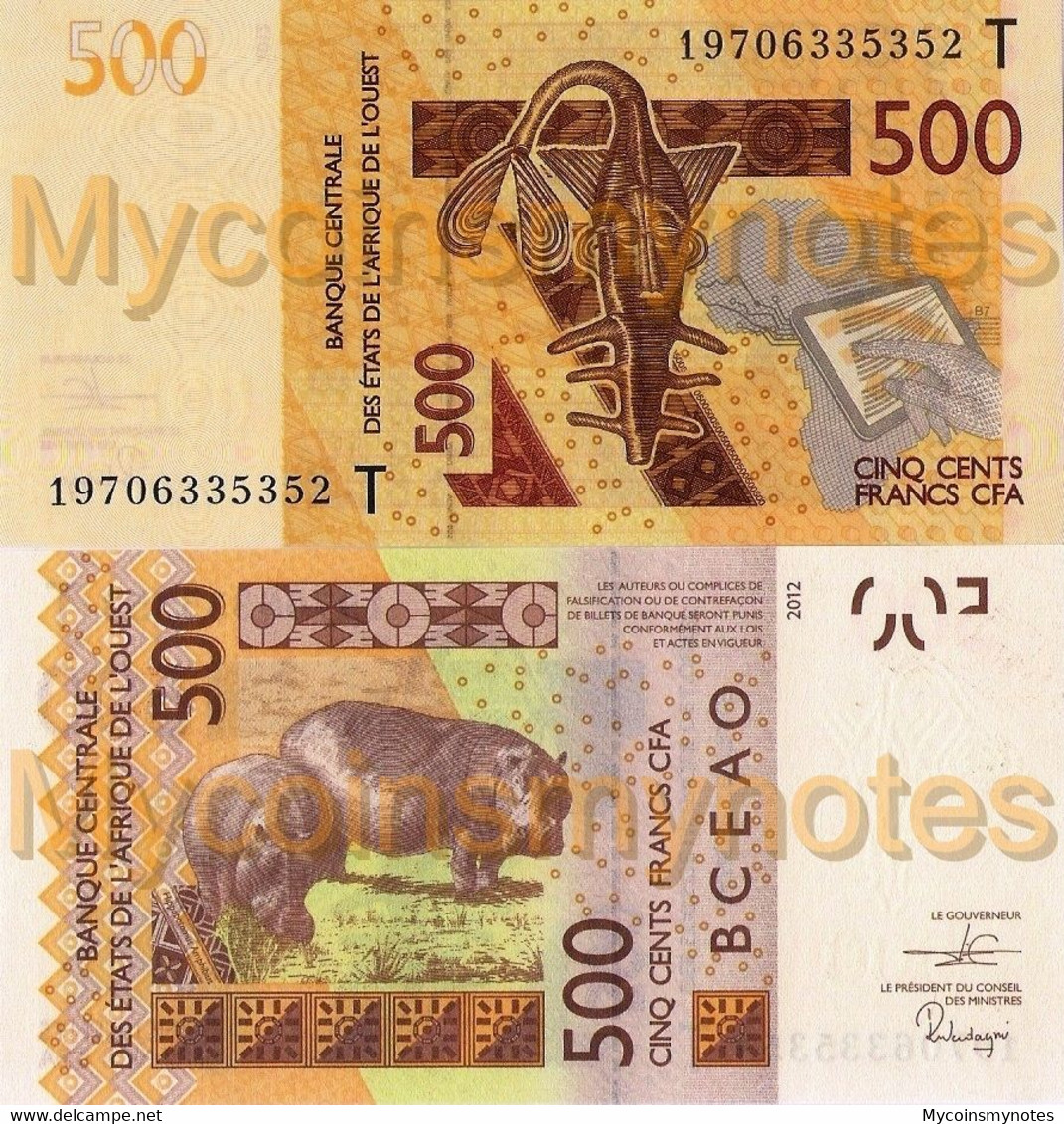 WEST AFRICAN STATES, TOGO, 500 F, 2019, Code T, PNew, Not In Catalog, UNC - West African States