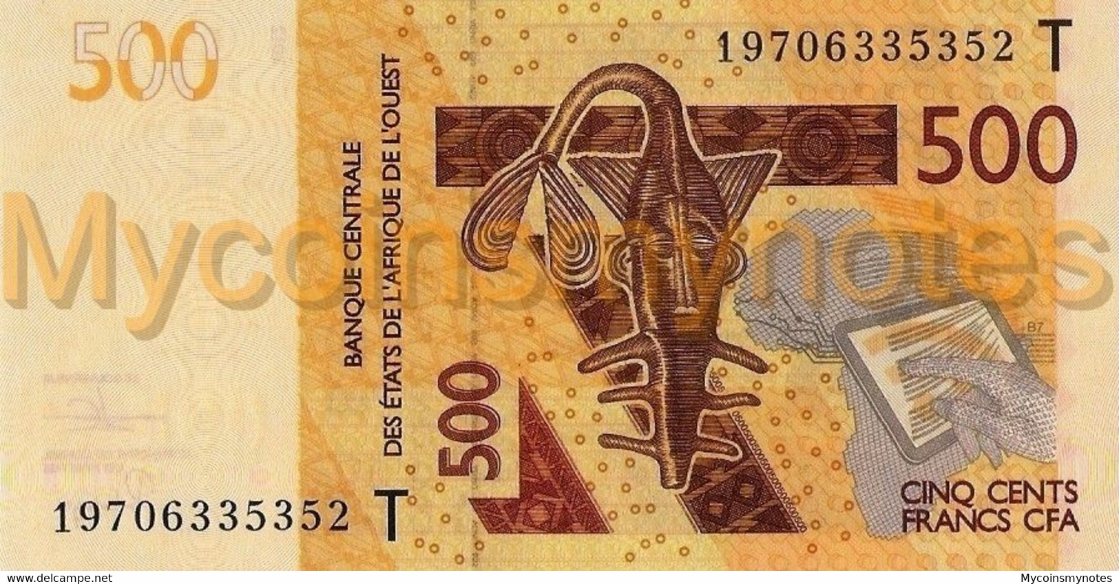 WEST AFRICAN STATES, TOGO, 500 F, 2019, Code T, PNew, Not In Catalog, UNC - West African States