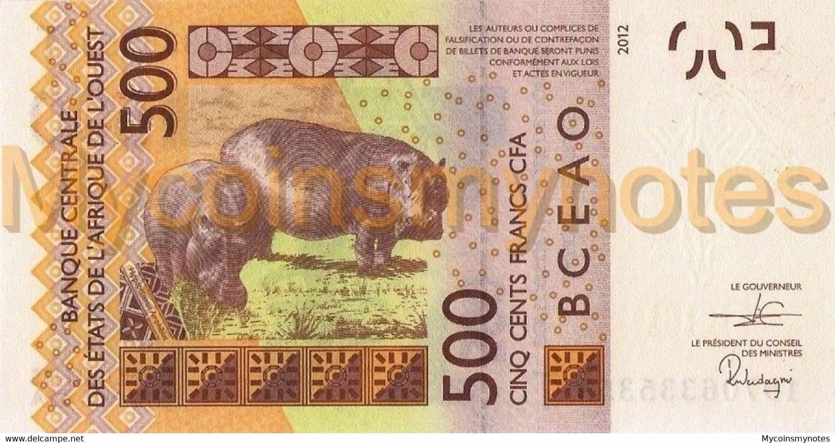 WEST AFRICAN STATES, TOGO, 500 F, 2019, Code T, PNew, Not In Catalog, UNC - West African States