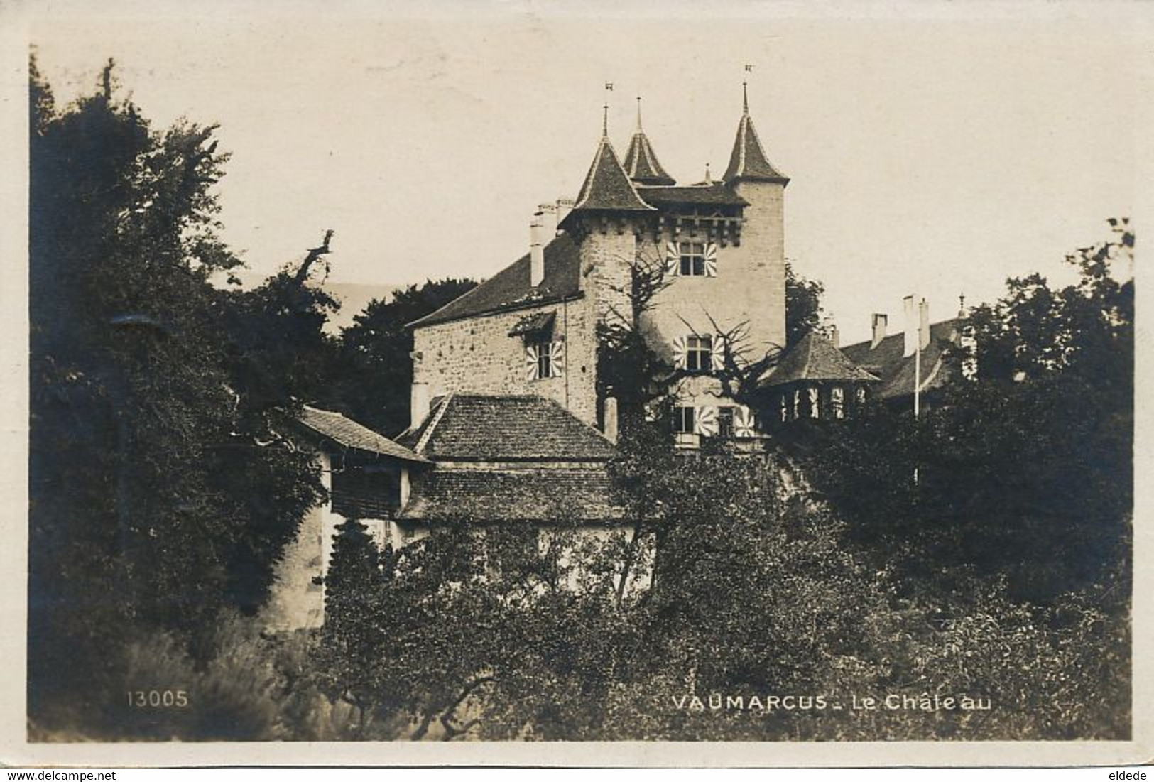 Real Photo Vaumarcus Le Chateau  Timbrée De St Aubin - Saint-Aubin/Sauges