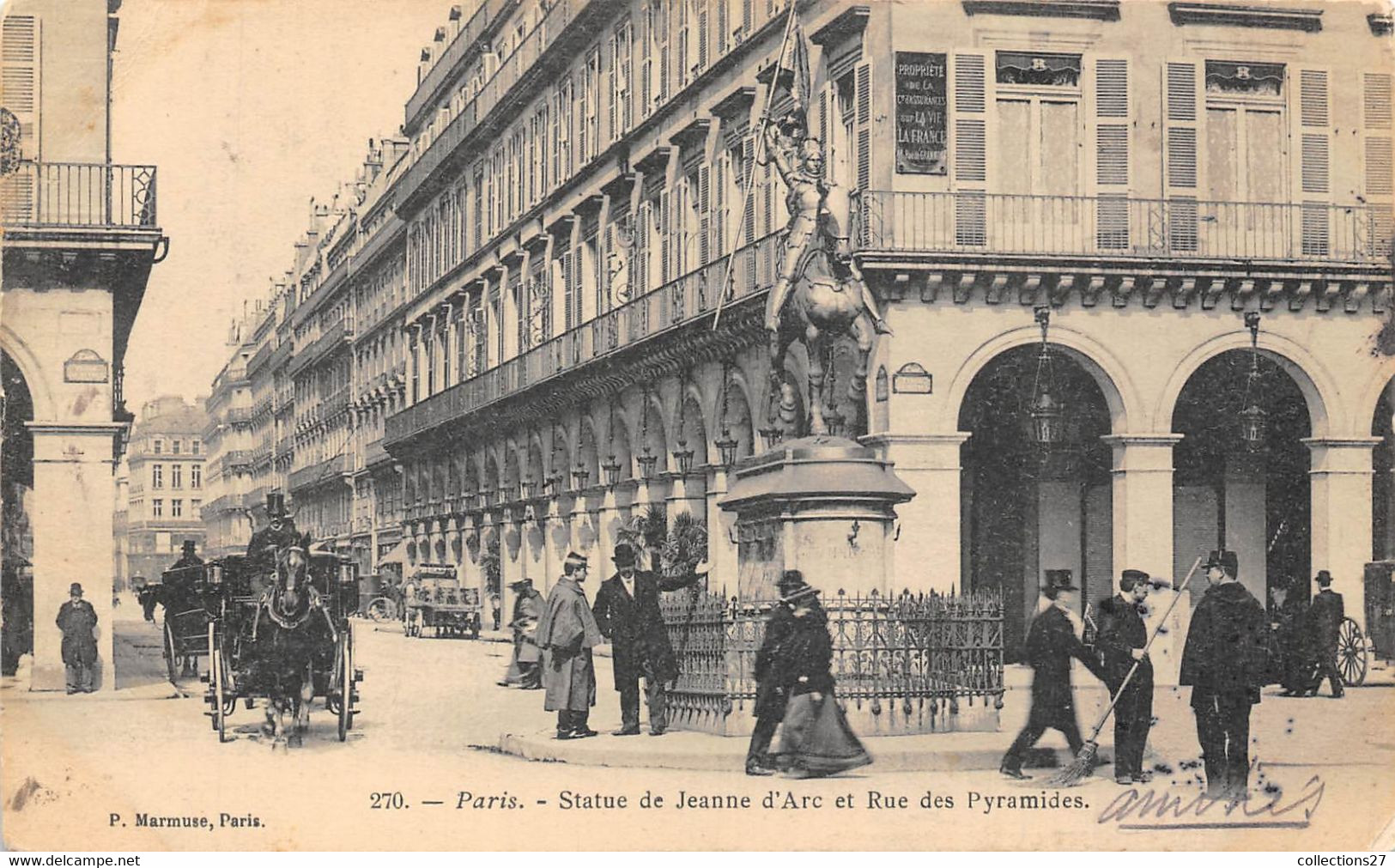 PARIS-75001-STATUE DE JEANNE D'ARC ET RUE DES PYRAMIDES - Arrondissement: 01