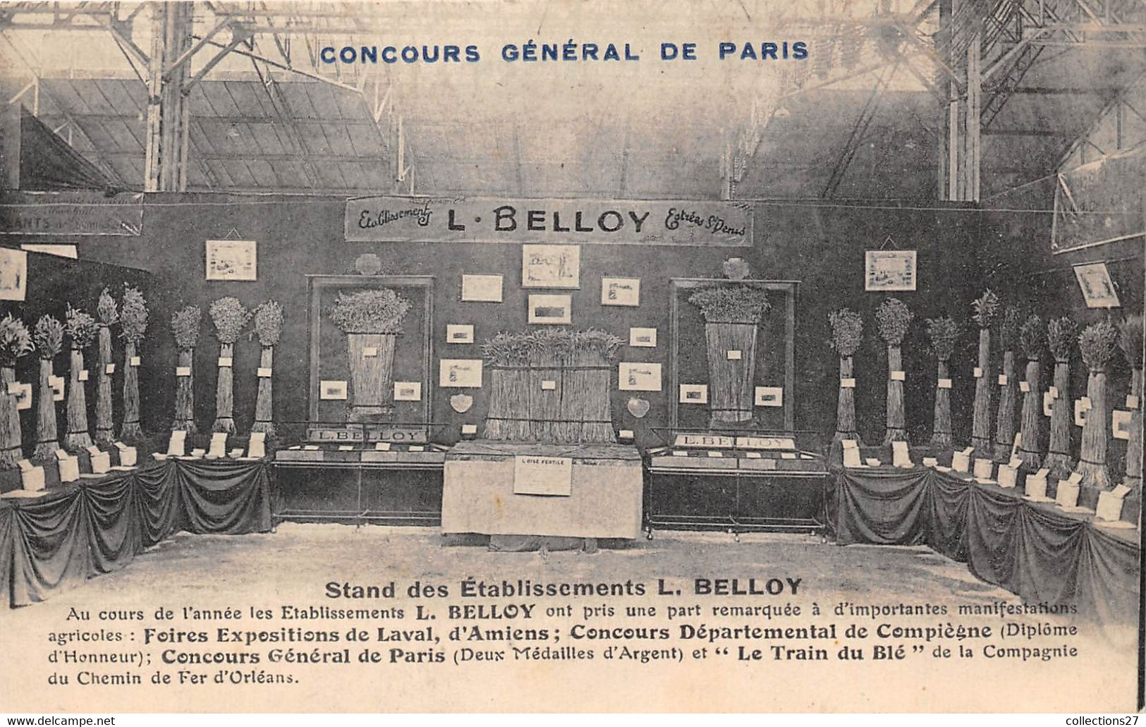 PARIS-CONCOURS GENERAL DE PARIS STAND DES ETABLISSEMENT L. BELLOY- LE TRAIN DU BLE - Exhibitions