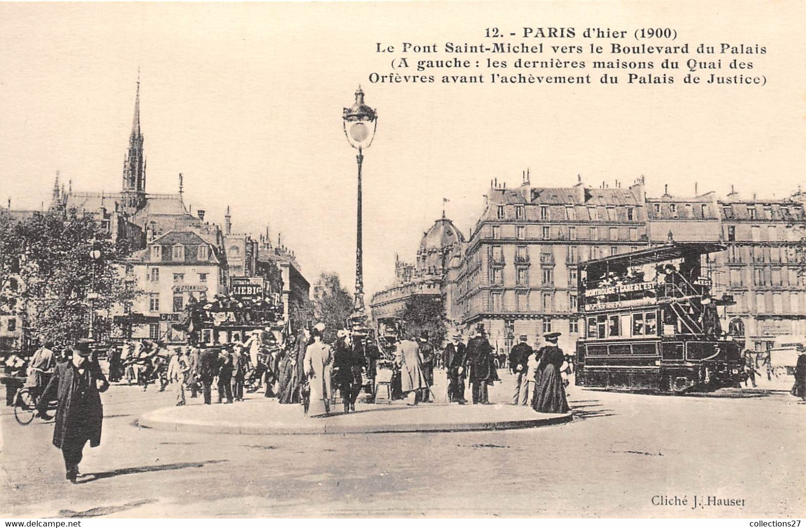 PARIS-75001-LE PONT SAINT-MICHEL VERS LE BOULEVARD DU PALAIS - Arrondissement: 01