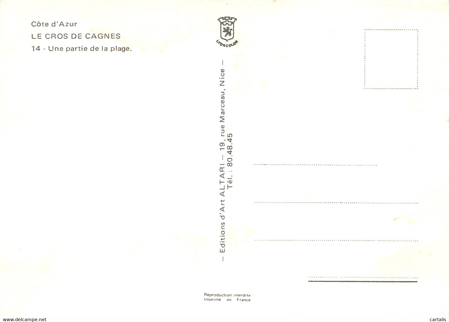 06-LE CROS DE CAGNES-N°3921-C/0385 - Sonstige & Ohne Zuordnung