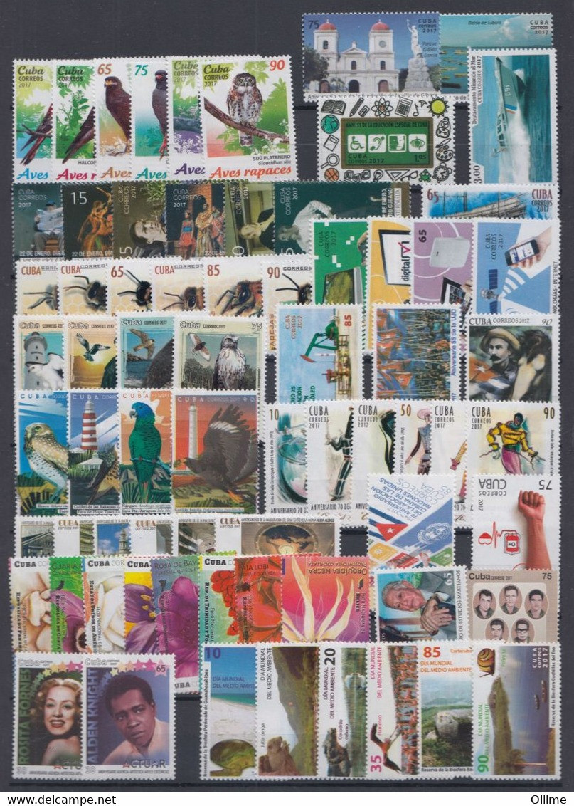 CUBA. EMISIONES DE 2017 MNH - Annate Complete