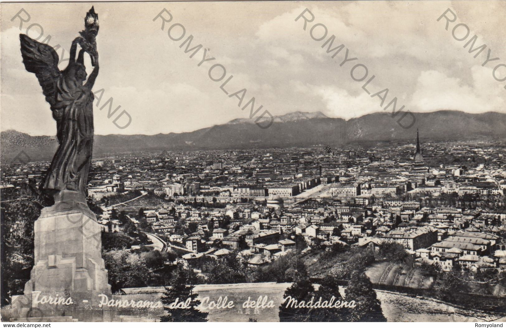 CARTOLINA  TORINO,PIEMONTE,PANORAMA DAL COLLE DELLA MADDALENA,BELLA ITALIA,STORIA,IMPERO ROMANO,VIAGGIATA 1959 - Palazzo Madama