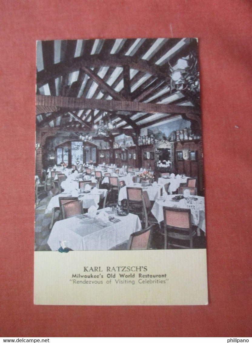 Karl Ratzsch's Restaurant   Wisconsin > Milwaukee        Ref 5099 - Milwaukee
