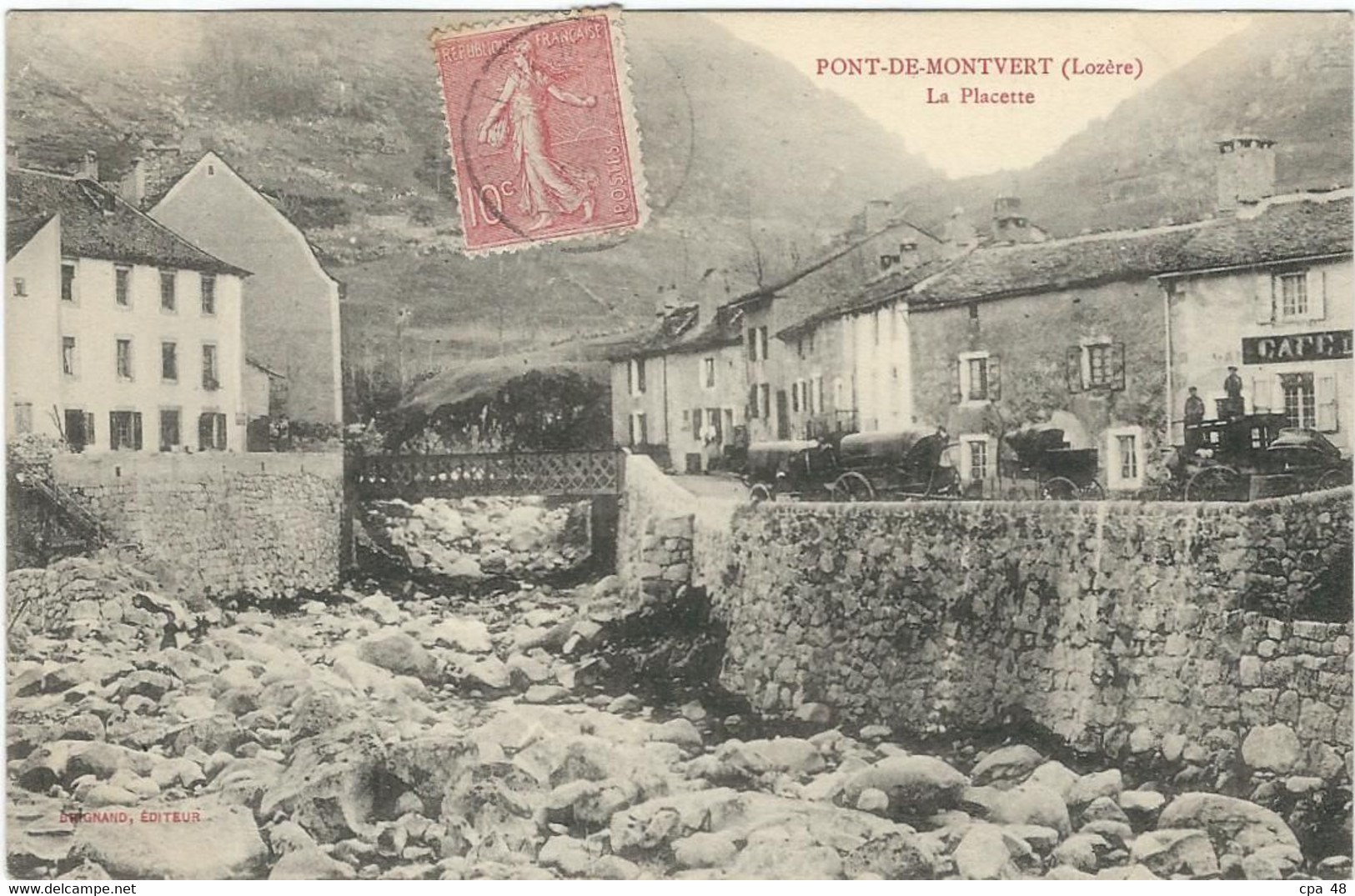 LOZERE / Le Pont De Montvert, La Placette, (Divers Attelages), Carte Pas Courante... - Le Pont De Montvert