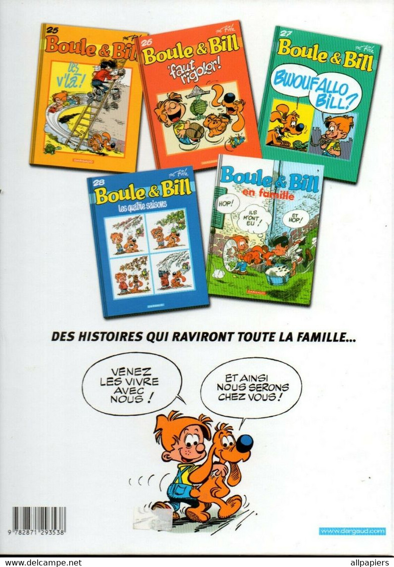 Boule & Bill N°28 Les Quatre Saisons Par Roba Chez Dargaud - Ed Originale 2001 - Boule Et Bill