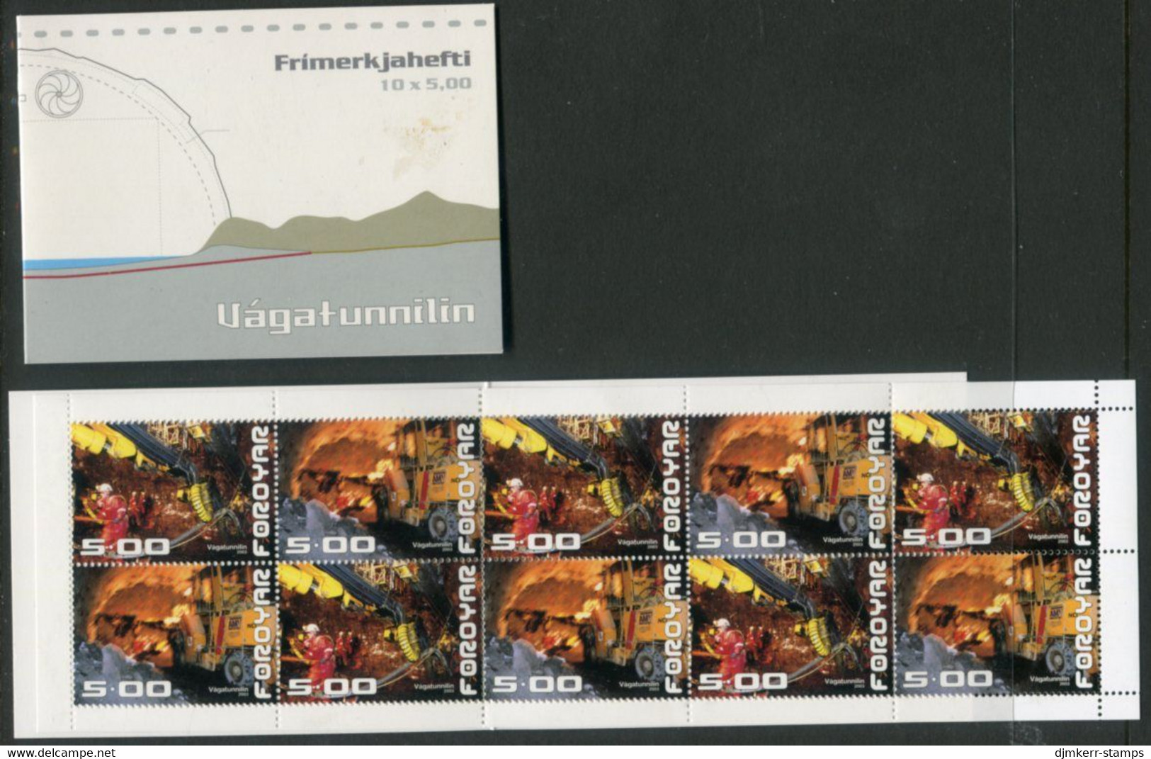 FAROE IS. 2003 Vagar Tunnel Booklet MNH / **.  Michel 446-47, MH21 - Islas Faeroes