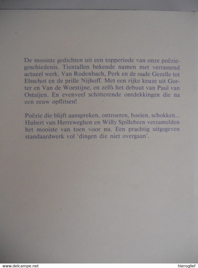 HET NACHTEGALENBOSJE poëzie uit Vlaanderen en Neederland 1880 1916 door Hubert van Herreweghen Willy Spillebeen