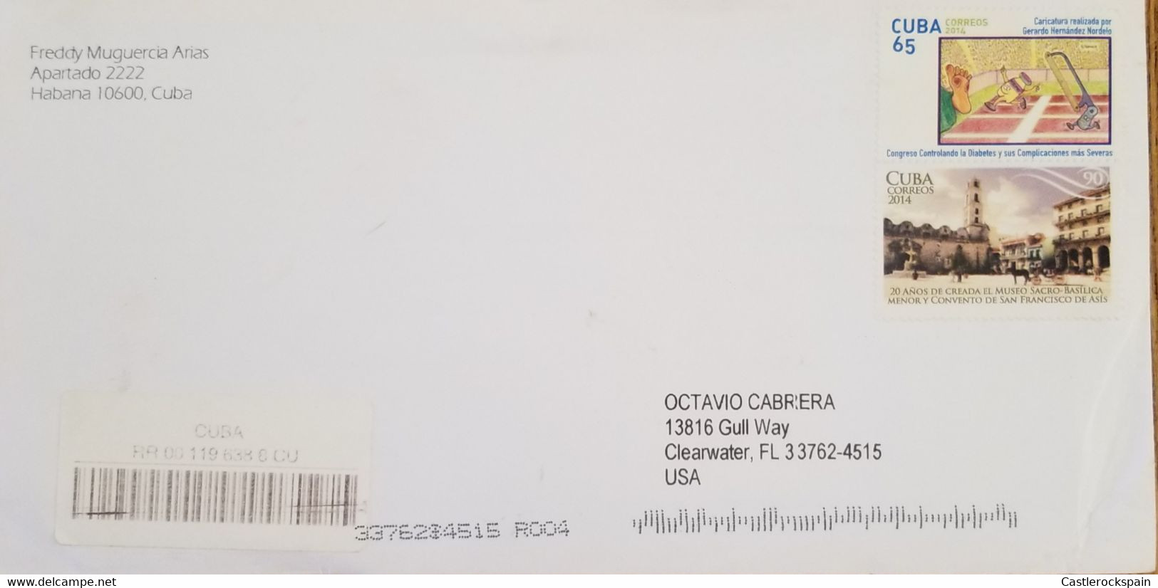 O) 2014 CARIBBEAN, MEDICINE, DIABETES CONTROL CONGRESS, FOOT, HERITAGE, SACRO BASILICA MINOR MUSEUM AND SAN FRANCISCO CO - Cartas & Documentos