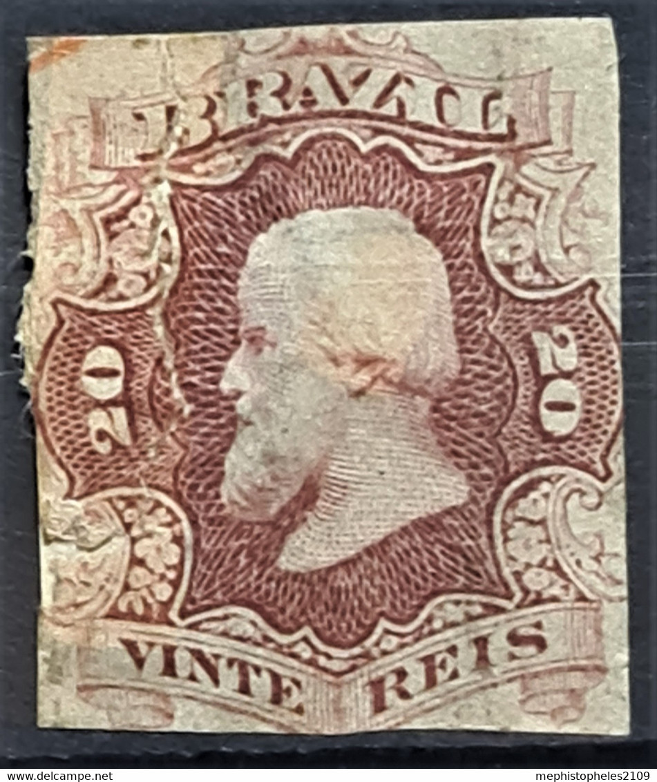 BRASIL 1876/77 - MLH- Sc# 62 - Damaged - Used Stamps