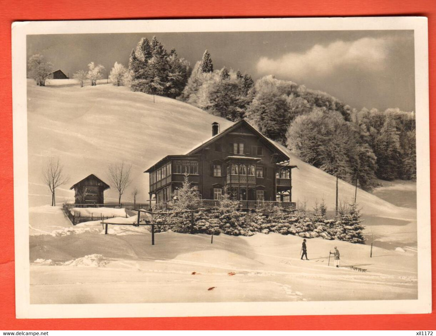 FBC-02 SELTEN Prättigau Pension Valsana Valzeina.  Gelaufen 1928  Meisser Verlag, Gross Format - Vals