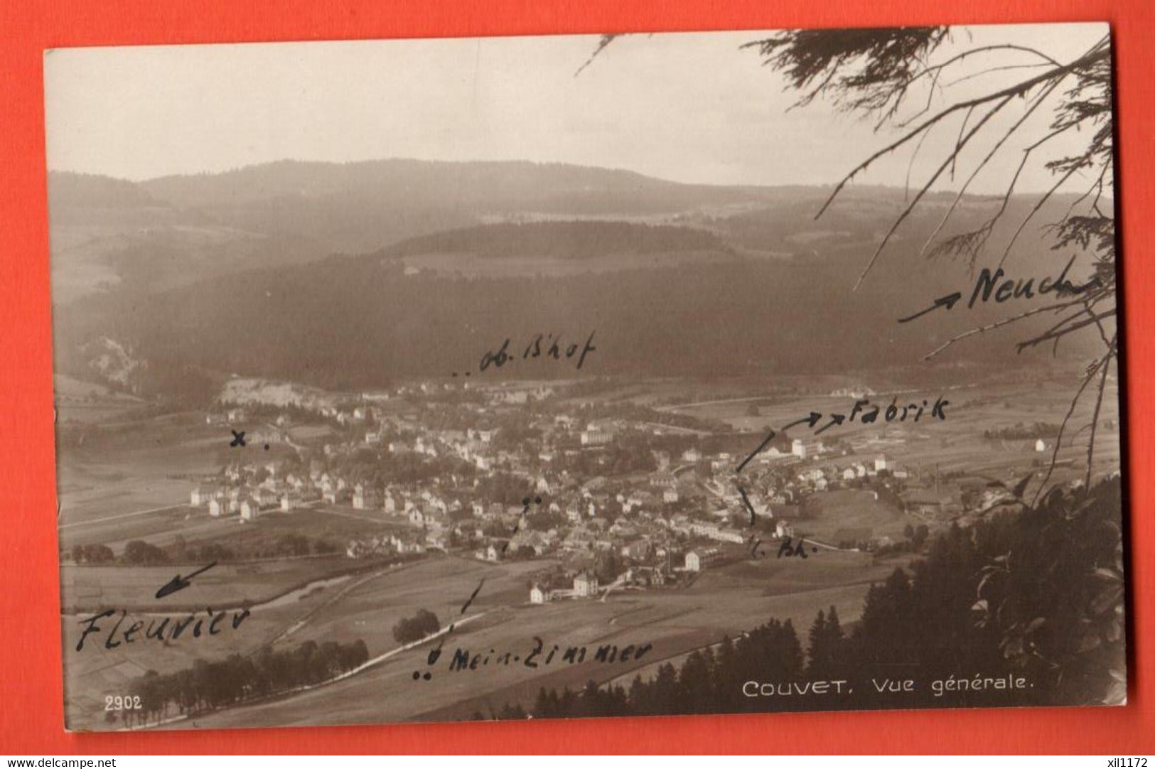 FBC-14  Val-de-Travers Couvet Panorama.  Verlag Schlegel  Nicht Gelaufen - Couvet