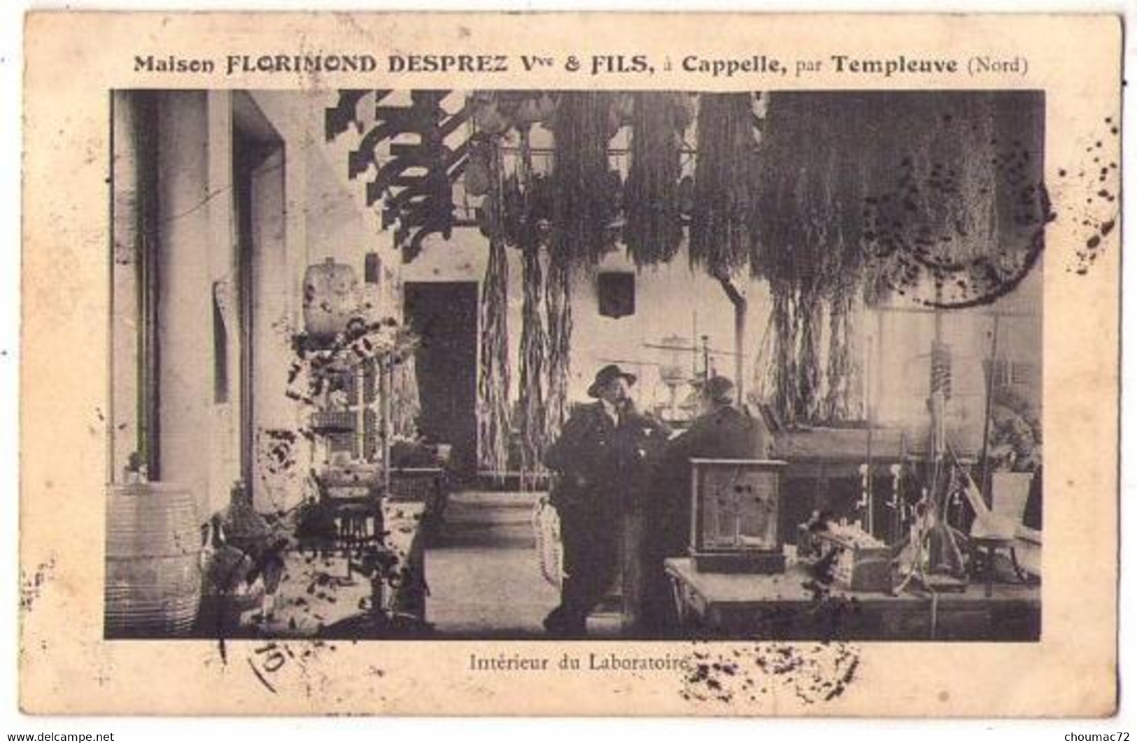 588, (Nord) Capelle Par Templeuve, Maison Florimond Desprez, Intérieur Du Laboratoire - Cappelle La Grande