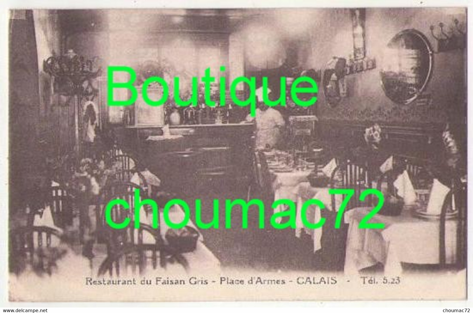 100, (62) Calais, Restaurant Du Faisan Gris, Place D'Armes - Croisilles