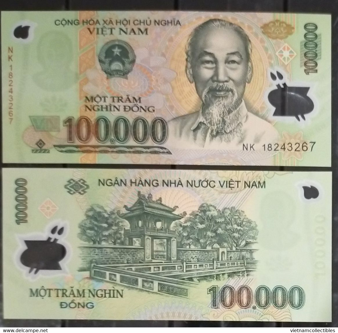 Vietnam Viet Nam 100000 100,000 Dong UNC Polymer Banknote Note 2018 - Pick 122 - Viêt-Nam