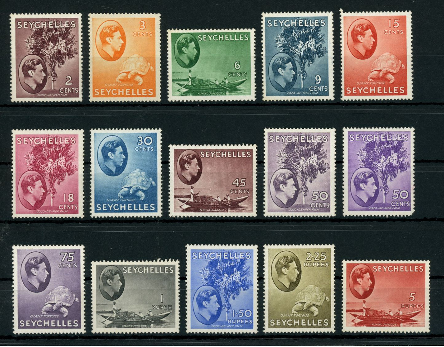 Seychelles 1938-49 KGVI Issue Lot Of MNH ** Stamps With Full Orig. Gum, Fault-free, Great Thematics, Good Value - Seychellen (...-1976)