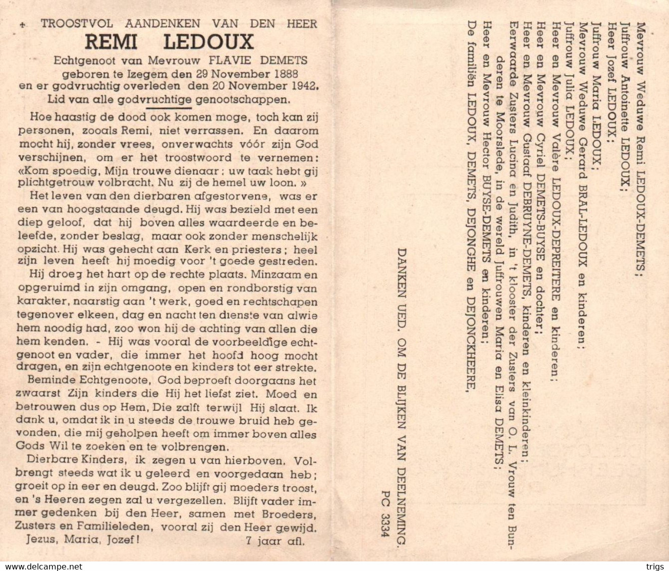 Remi Ledoux (1888-1942) - Devotion Images