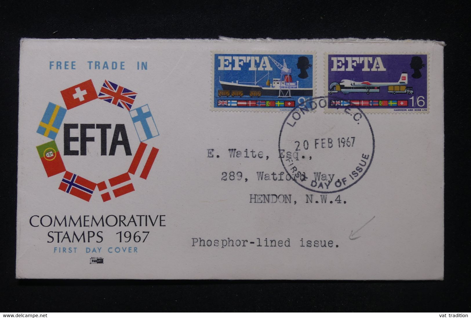 ROYAUME UNI - Enveloppe FDC En 1966 - EFTA - L 105155 - 1952-1971 Em. Prédécimales