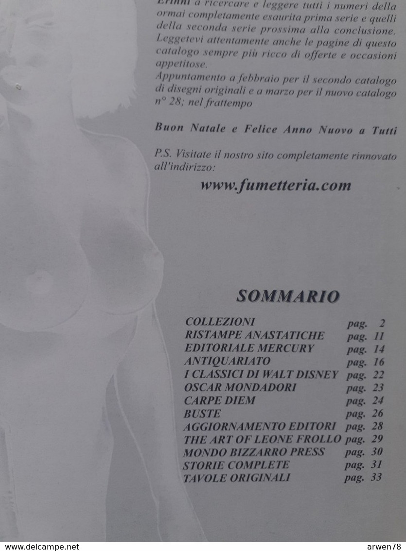CATALOGUE B D BANDE DESSINEE ADULTE COMIC SEXY ADULTE PIN UP FUMETTERIA N°27 - Lotti E Collezioni