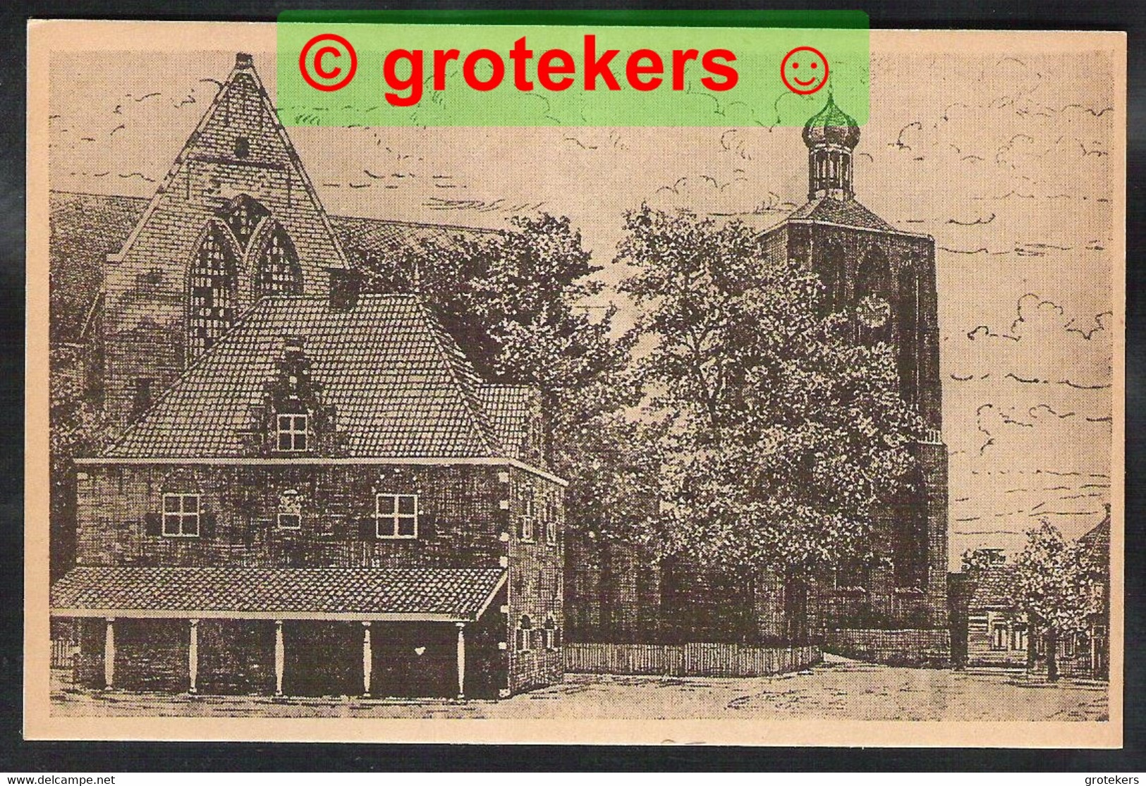 WORKUM Waag En Kerk Ca 1945 - Workum