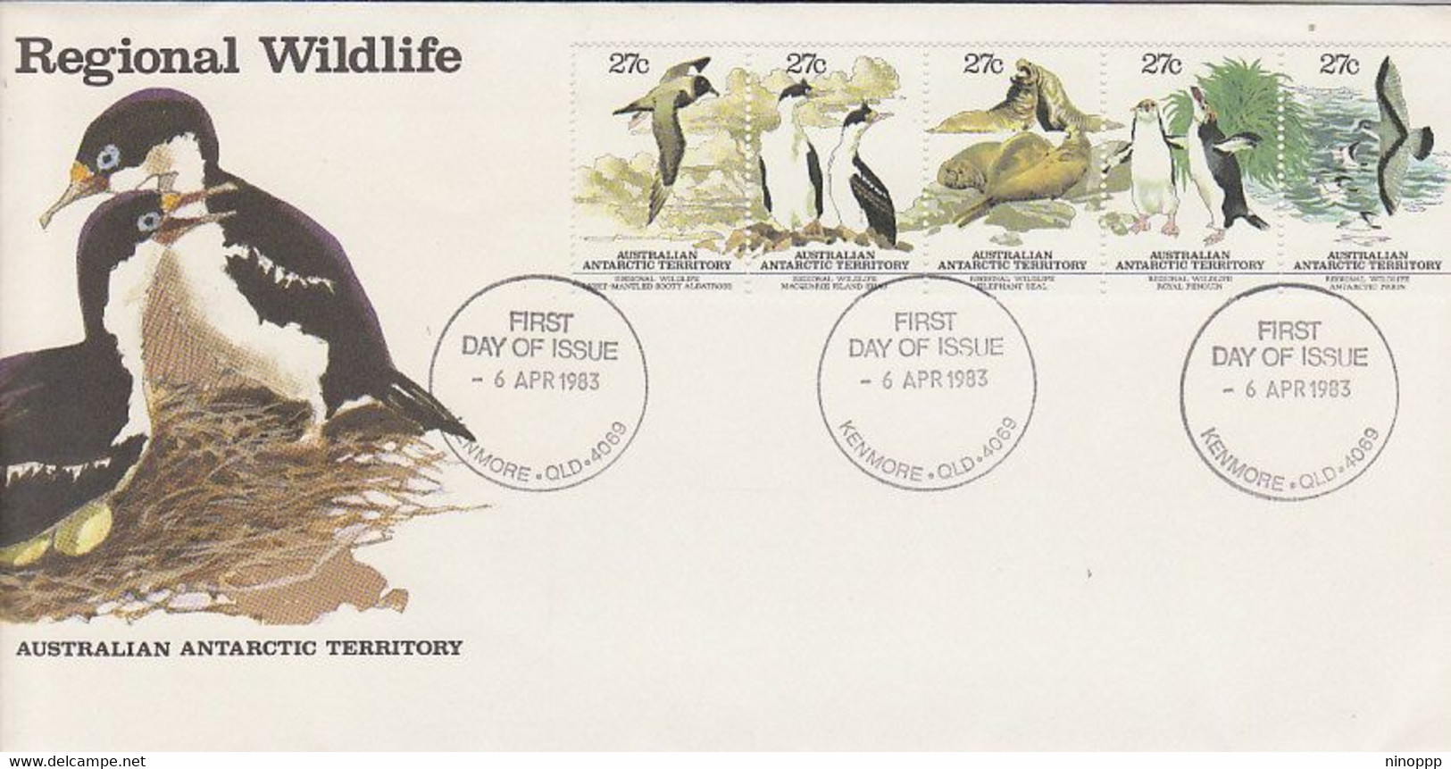 Australian Antarctic Territory 1983 Regional Wildlife - FDC
