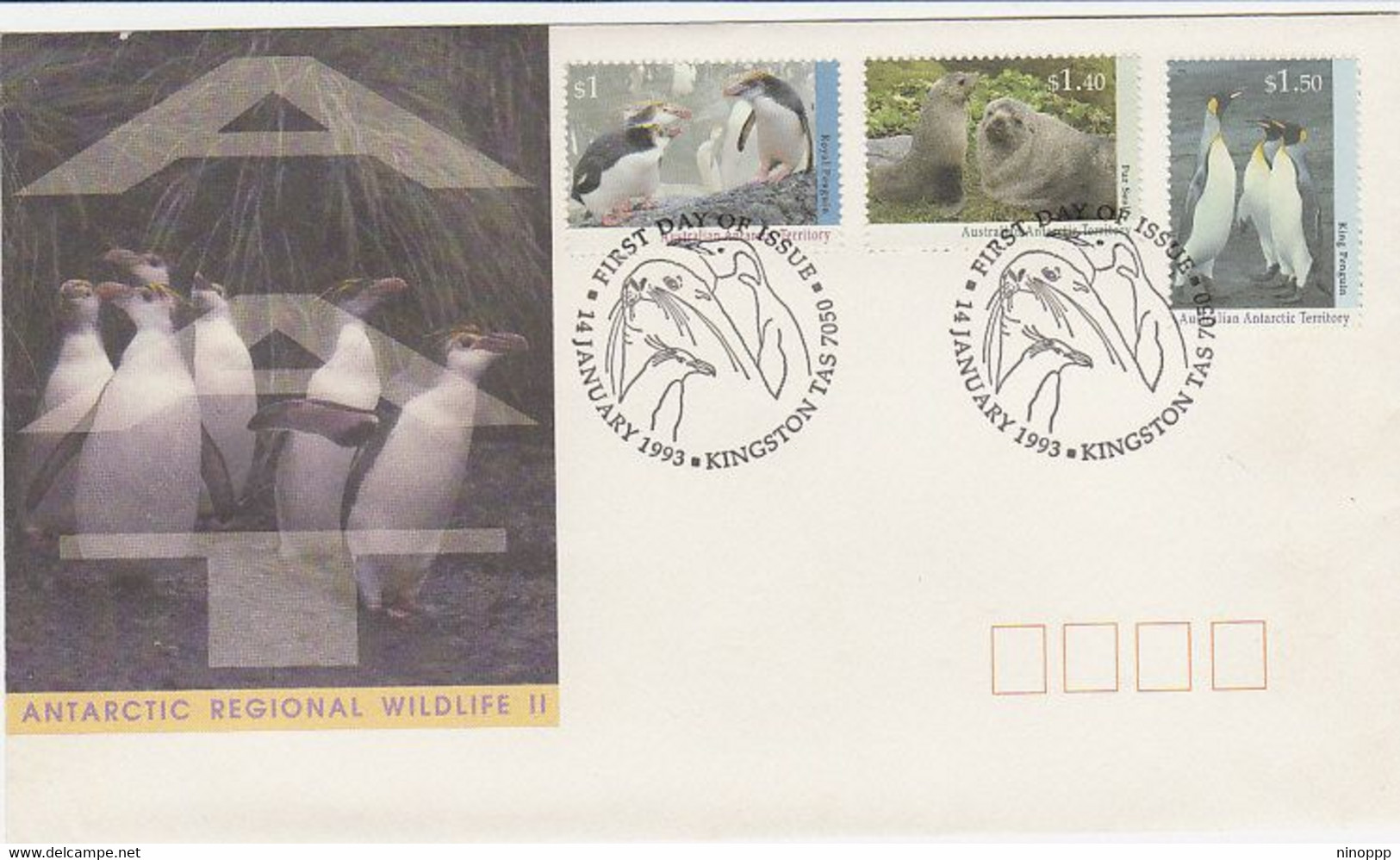 Australian Antarctic Territory 1993 Regional Wildlife II FDC - FDC