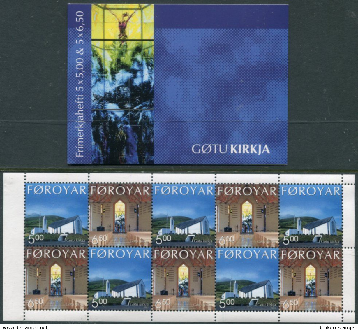 FAROE IS. 2002 Gota Church Booklet MNH / **.  Michel 432-33, MH20 - Faroe Islands