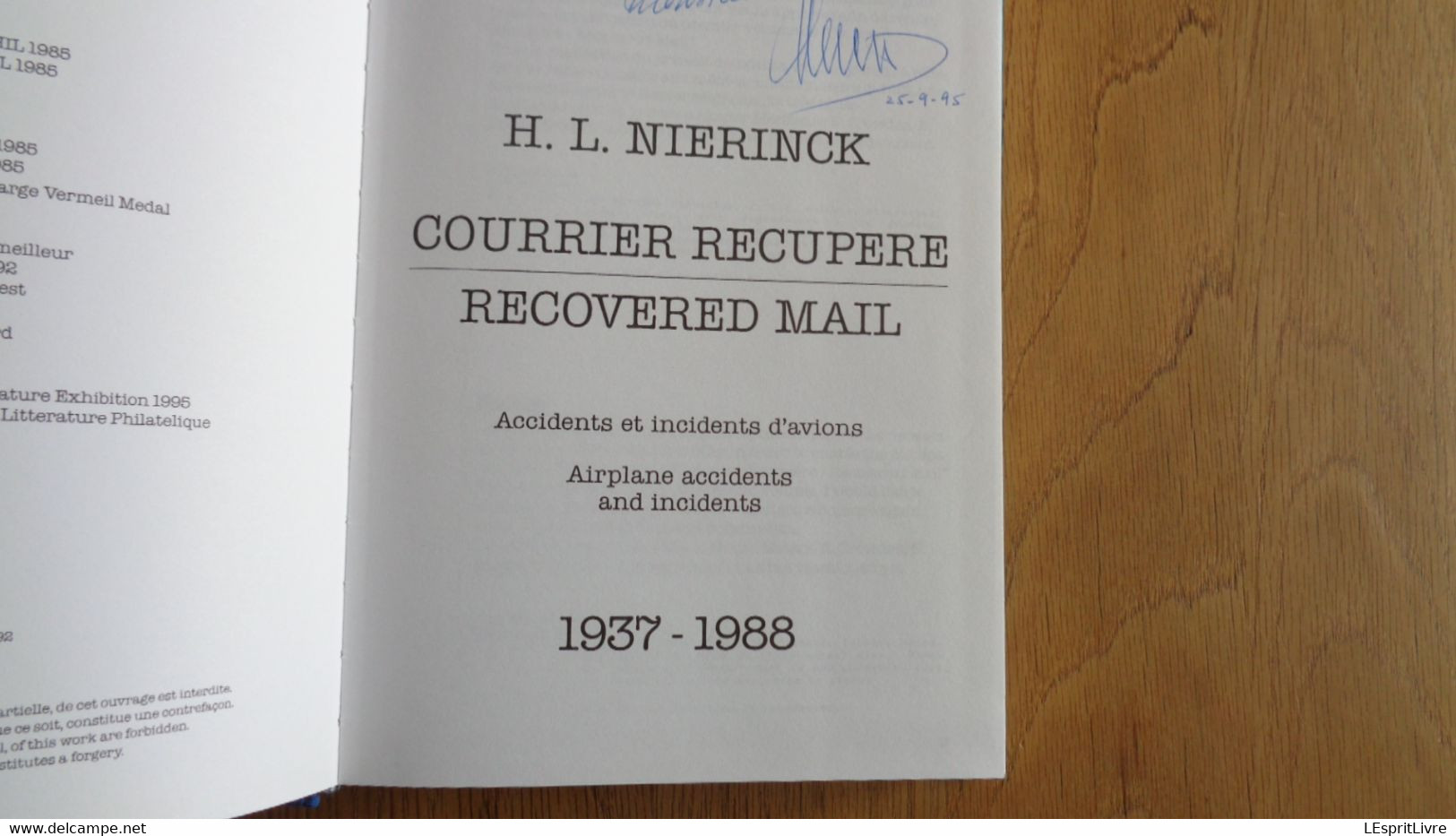 COURRIER RECUPERE RECOVERED MAIL 1937 1988 Marcophilie Philatélie Cachet Aéropostale Avion Pilote Lettres Timbres Poste - Air Mail And Aviation History