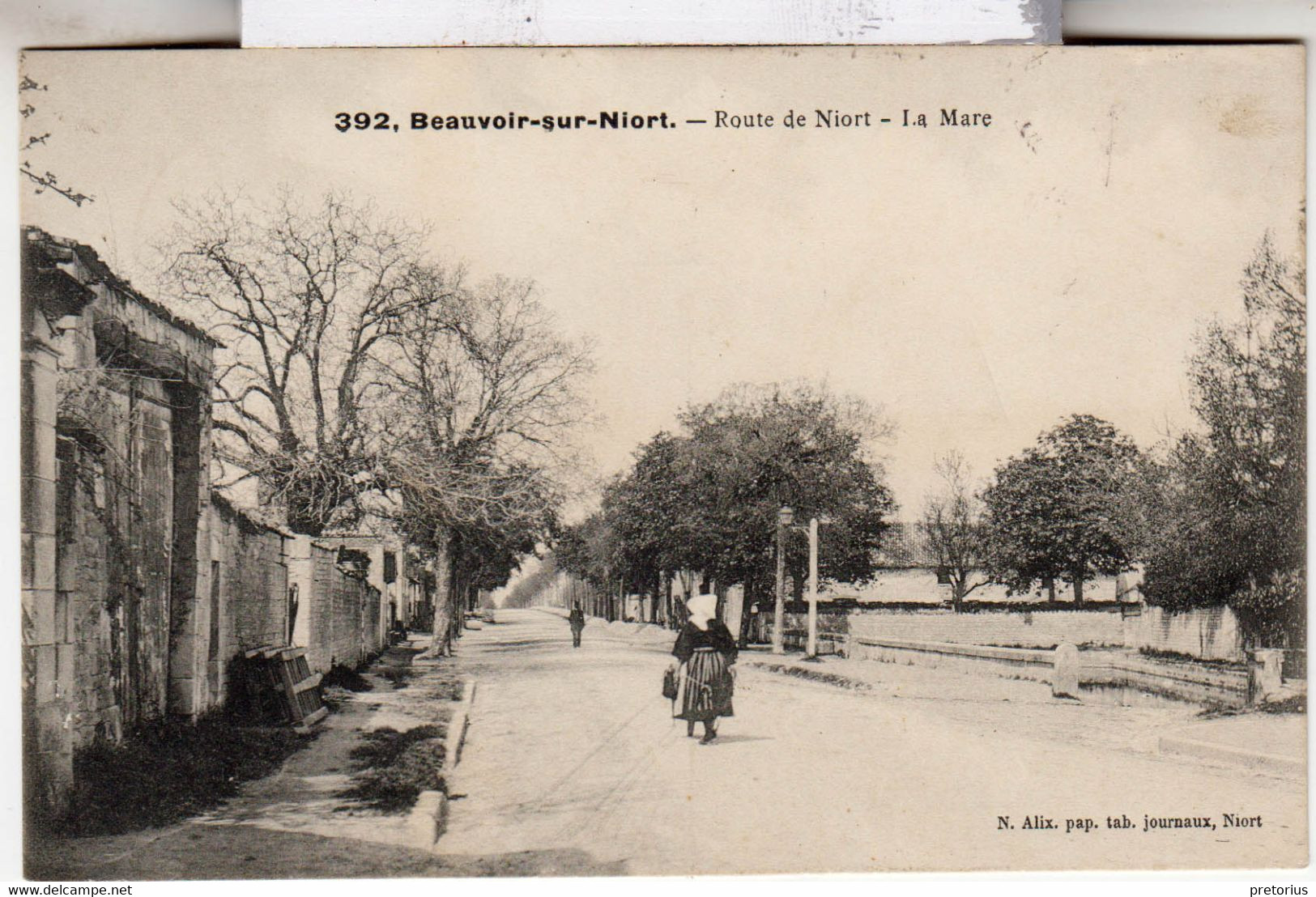DEPT 79 / BEAUVOIR SUR NIORT - ROUTE DE NIORT - LA MARE - 1908 - Beauvoir Sur Niort