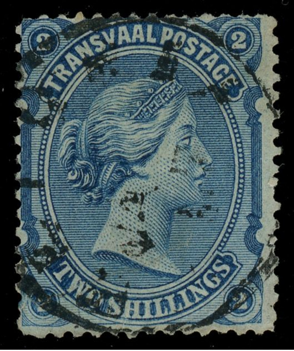 Transvaal 1878 QV 2/- Blue Used, Very Good Condition Throughout, SG 139, Cat. £100, And Uncommon Stamp - Transvaal (1870-1909)