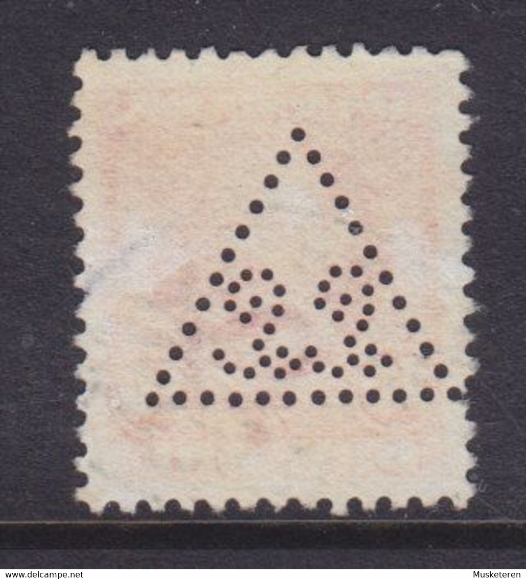 Denmark Perfin Perforé Lochung (L46) 'LL In Triangle' Lund & Lawerentz A/S København Mi. 54 Frederik VIII. Stamp - Plaatfouten En Curiosa