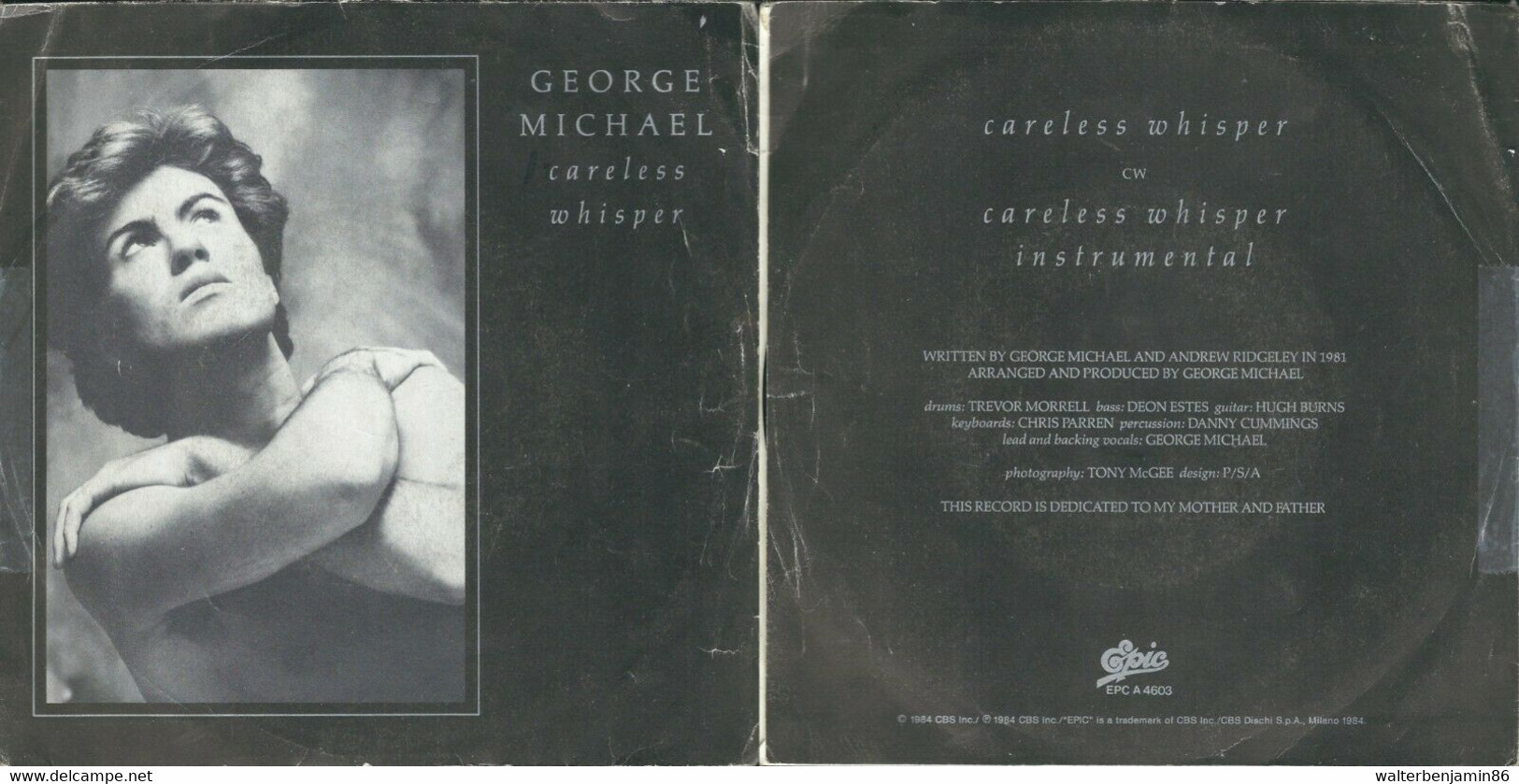 45 GIRI GEORGE MICHAEL – CARELESS WHISPER // CARELESS WHISPER (Instrumental) - Strumentali