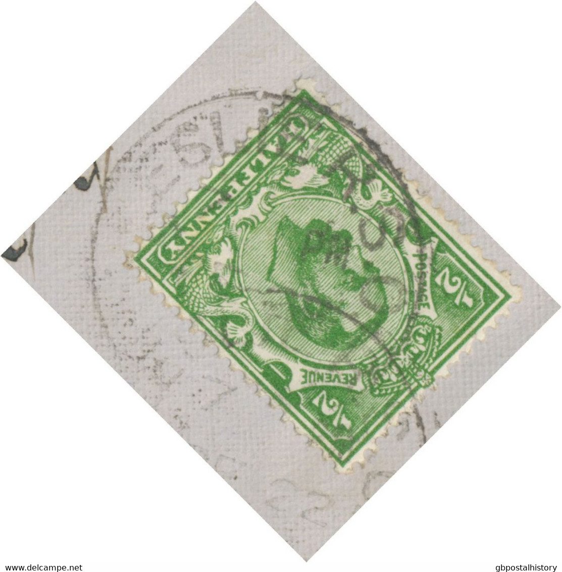 GB VILLAGE POSTMARKS "LESLIE R.S.O. / FIFESHIRE" (GLENROTHES) CDS 25mm Cvr 1912 - Ecosse