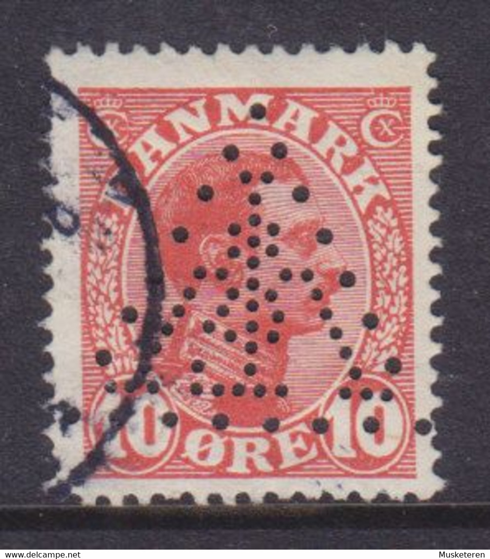 Denmark Perfin Perforé Lochung (M22) 'ML' Møller & Landschultz, København Chr. X. Stamp (2 Scans) - Variedades Y Curiosidades