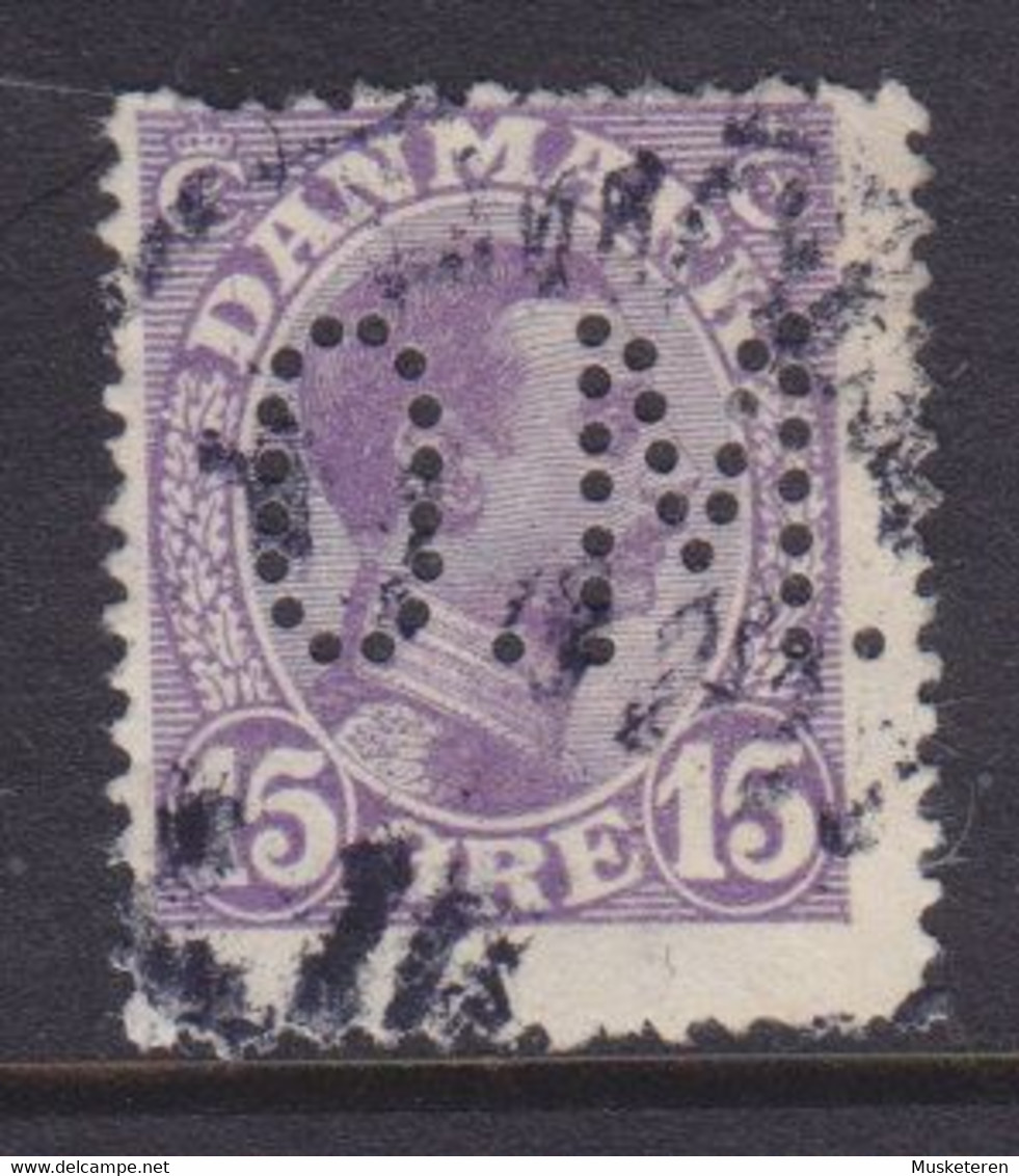 Denmark Perfin Perforé Lochung (O11) 'O.M.' Otto Madsen & H. F. C. Schacke, København Chr. X. Stamp (2 Scans) - Abarten Und Kuriositäten